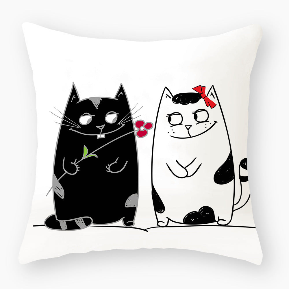 Fashionable Cute Cat Light Peach Skin Pillowcase - Bellarte Enchanté Fashionable Cute Cat Light Peach Skin Pillowcase